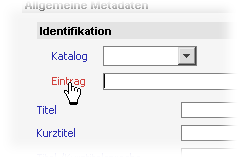 Kontextsensitive Hilfe für Metadatenfeld aufrufen.