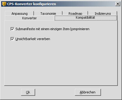 Erweiterte Export-Einstellungen "Kompatibilität".