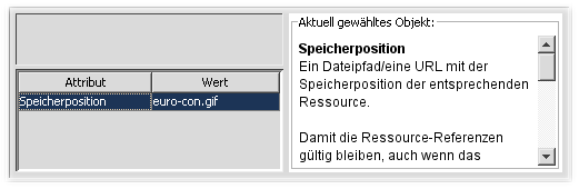 Speicherposition der abhängigen Datei/URL festlegen.