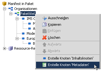 Metadaten im Manifest hinzufügen.