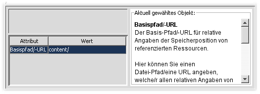 Basispfad/-URL für relative Speicherpositionen für eine Ressource-Referenz festlegen.